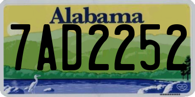 AL license plate 7AD2252