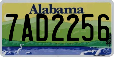 AL license plate 7AD2256