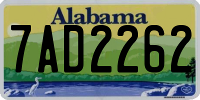 AL license plate 7AD2262