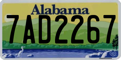 AL license plate 7AD2267