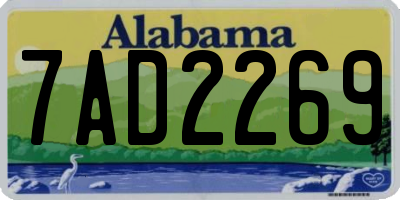 AL license plate 7AD2269