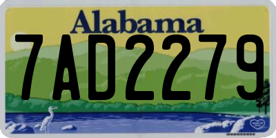 AL license plate 7AD2279