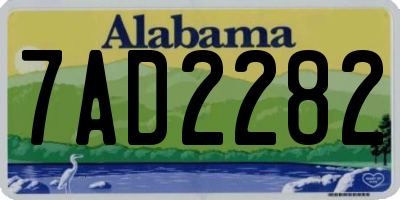 AL license plate 7AD2282