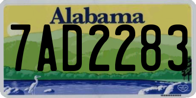 AL license plate 7AD2283