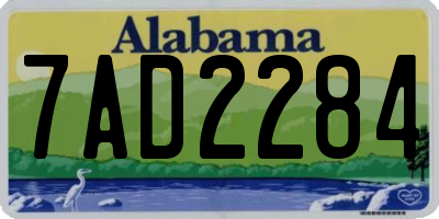 AL license plate 7AD2284