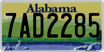 AL license plate 7AD2285