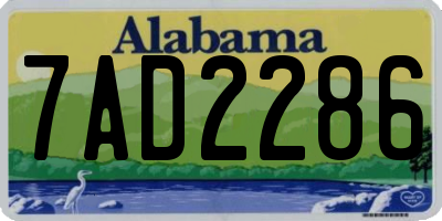AL license plate 7AD2286