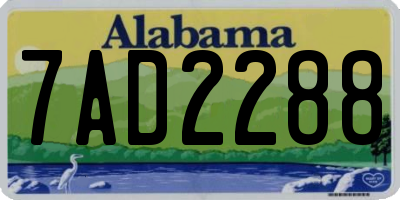 AL license plate 7AD2288
