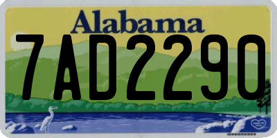 AL license plate 7AD2290