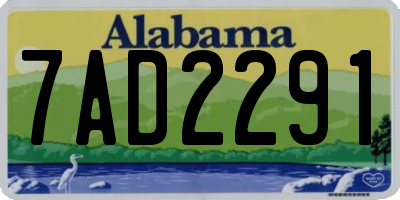 AL license plate 7AD2291