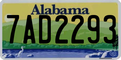 AL license plate 7AD2293