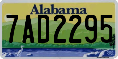 AL license plate 7AD2295