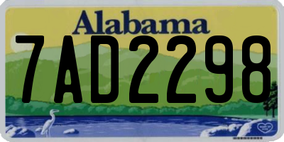AL license plate 7AD2298