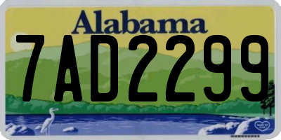 AL license plate 7AD2299