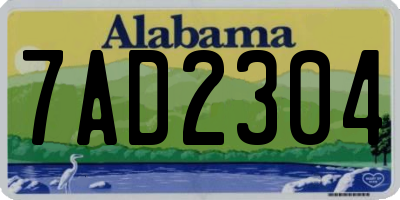 AL license plate 7AD2304