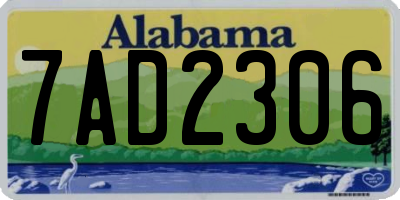 AL license plate 7AD2306
