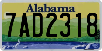 AL license plate 7AD2318