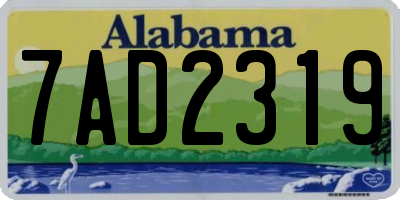 AL license plate 7AD2319