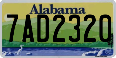AL license plate 7AD2320