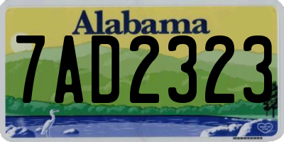 AL license plate 7AD2323