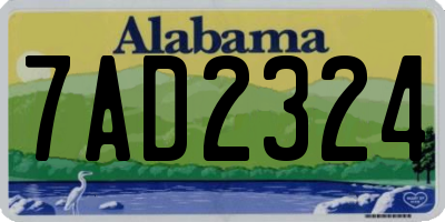 AL license plate 7AD2324