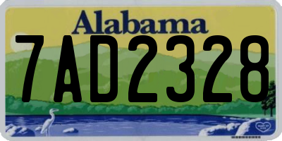 AL license plate 7AD2328