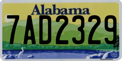 AL license plate 7AD2329