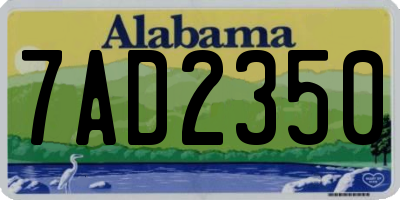 AL license plate 7AD2350