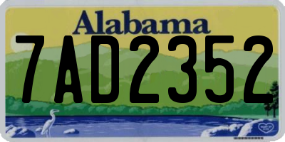AL license plate 7AD2352