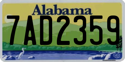 AL license plate 7AD2359
