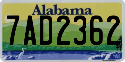 AL license plate 7AD2362