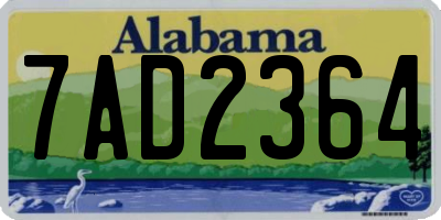 AL license plate 7AD2364