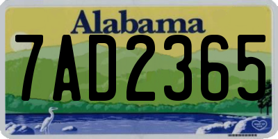 AL license plate 7AD2365