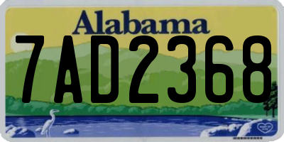 AL license plate 7AD2368