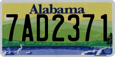 AL license plate 7AD2371
