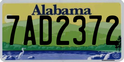 AL license plate 7AD2372