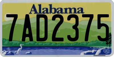 AL license plate 7AD2375