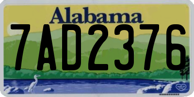 AL license plate 7AD2376
