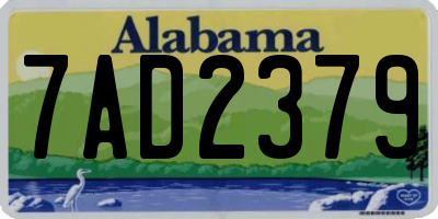 AL license plate 7AD2379