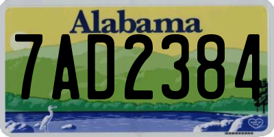 AL license plate 7AD2384