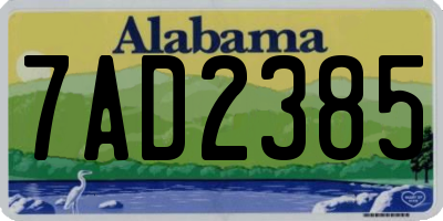 AL license plate 7AD2385