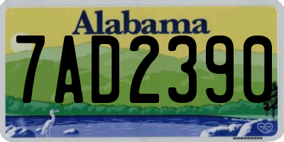 AL license plate 7AD2390