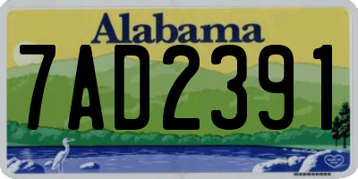 AL license plate 7AD2391