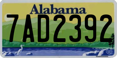 AL license plate 7AD2392
