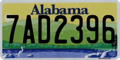 AL license plate 7AD2396