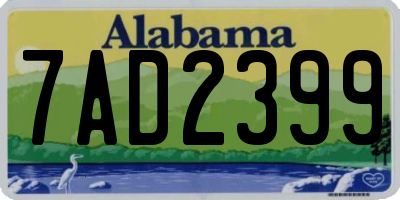 AL license plate 7AD2399