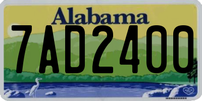 AL license plate 7AD2400