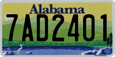 AL license plate 7AD2401