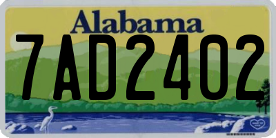 AL license plate 7AD2402
