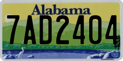 AL license plate 7AD2404
